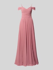 Maxikleid im Off-Shoulder-Look mit Gehschlitz von Mascara Pink - 38