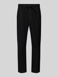 Spodnie lniane o kroju tapered z mieszanki bawełny i lnu model 'LINUS' od ONLY & SONS - 4