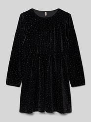 Getailleerde jurk met lange mouwen en siersteentjes, model 'VELLA' van Only - 45