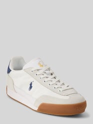 Sneakersy z naturalnej skóry z wyhaftowanym logo od Polo Ralph Lauren - 14