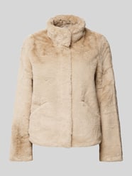 Regular Fit Webpelzjacke mit Stehkragen Modell 'NEWVIDA' von Only Beige - 32