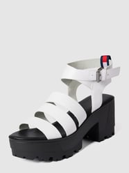 Sandalen van leer met plateauzool van Tommy Jeans Wit - 10