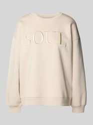 Sweatshirt met stitching en ronde hals van Smith and Soul Beige - 34