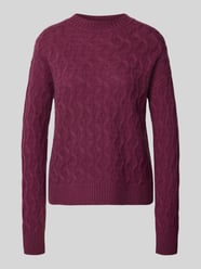Gebreide pullover van kasjmier met ronde hals van Christian Berg Woman Bordeaux - 29