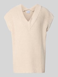 Loose fit spencer met wol, model 'NOLA' van VILLA SOPHIE Beige - 34