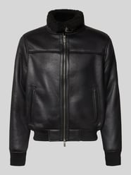 Regular Fit Jacke in Leder-Optik Modell 'Aviator' von MARKUP - 1