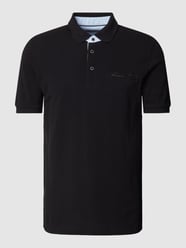 Poloshirt mit angedeuteter Brusttasche von Pierre Cardin Schwarz - 42