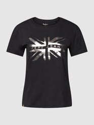 T-Shirt mit Label-Print Modell 'LALI' von Pepe Jeans Schwarz - 7