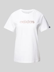 T-Shirt mit Strasssteinbesatz Modell 'Holiday' von ADIDAS SPORTSWEAR Beige - 33