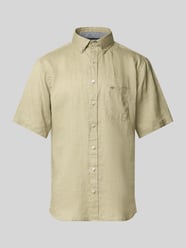 Regular Fit Leinenhemd mit Button-Down-Kragen von Fynch-Hatton - 32