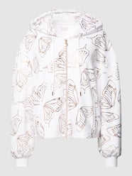 Bluza rozpinana z bocznymi, wpuszczanymi kieszeniami model ‘FELPA’ od EA7 Emporio Armani Biały - 47