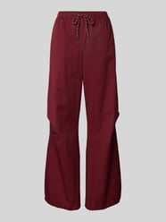 Sweatbroek met elastische band en tunnelkoord van JAKE*S STUDIO WOMAN Bordeaux - 46