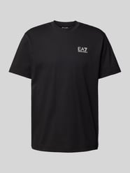 T-Shirt mit Label-Print von EA7 Emporio Armani Schwarz - 15