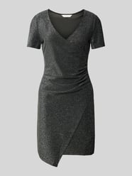 Minikleid mit V-Ausschnitt von Apricot Grau - 24