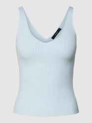 Top met diepe V-hals, model 'GLORY' van Vero Moda Blauw / turquoise - 33