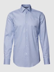 Zakelijk overhemd met all-over motief, model 'Hank' van BOSS Blauw / turquoise - 31