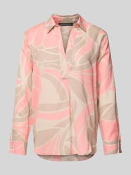 Relaxed fit blouse met V-hals van Betty Barclay Fuchsia - 33