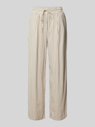 Loose Fit Bundfaltenhose aus Viskose-Leinen-Mix Modell 'JESMILO' von VERO MODA Beige - 24