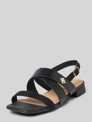 Leren sandalen met TH-monogram van Tommy Hilfiger - 27