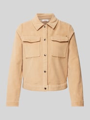 Regular Fit Cordjacke aus Baumwoll-Mix mit Druckknöpfen von s.Oliver RED LABEL Beige - 30