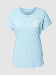 T-shirt met statementprint van s.Oliver RED LABEL Blauw - 44