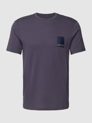 T-Shirt mit Label-Detail von ARMANI EXCHANGE Blau - 11