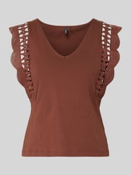 Top o kroju regular fit z czystej bawełny model 'GABBY' od VERO MODA - 12