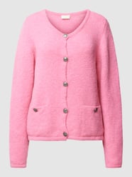 Strickjacke mit aufgesetzten Taschen Modell 'Janka' von Milano Italy Pink - 20