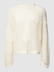 Strickpullover mit CROSS Muster von REVIEW Beige - 4