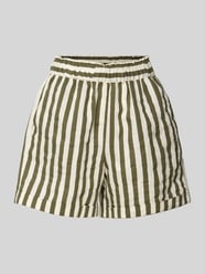 Short van linnenmix met elastische band model 'BRENDA' van 0039 Italy - 6