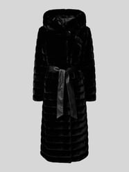 Lange jas met capuchon en strikceintuur van PETITE M. - 6