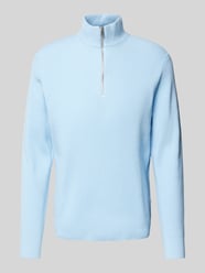 Relaxed Fit Strickpullover in Ripp-Optik von Lindbergh Blau - 31