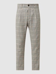 Bundfaltenhose mit Leinen-Anteil Modell 'Chasy' von Drykorn Grau / Schwarz - 34