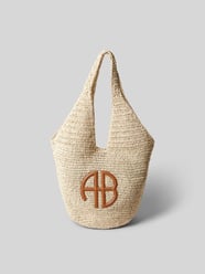 Shopper in geflochtenem Design von Anine Bing Beige - 5