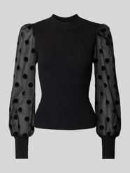 Slim fit blouse met ballonmouwen, model 'DOTME' van YAS - 30