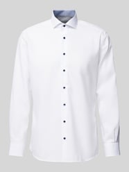 Regular Fit Business-Hemd mit Knopfleiste von Eterna Weiß - 3