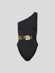 Badeanzug im One-Shoulder-Design von Balmain Schwarz - 1