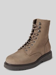 Lederboots mit Reißverschluss Modell 'LACE UP' von CK Calvin Klein Beige - 36