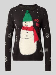 Pullover mit flauschigem Schneemann-Motiv von VERO MODA - 48