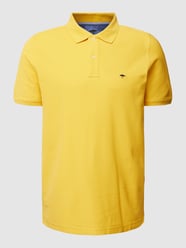 Poloshirt aus Baumwolle mit Label-Detail von Fynch-Hatton Gelb - 19
