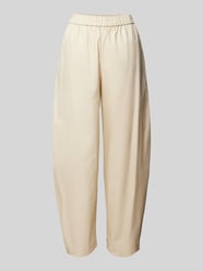 Wide fit stoffen broek met elastische band van ARMANI EXCHANGE Beige - 3