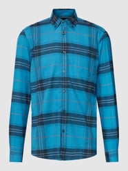 Regular fit vrijetijdsoverhemd met tartanruit van s.Oliver RED LABEL Blauw / turquoise - 30