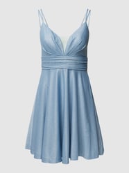 Cocktailkleid mit Effektgarn von Jake*s Cocktail Blau - 45