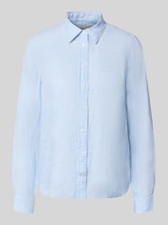Bluzka lniana o kroju regular fit z wyhaftowanym logo od GANT - 44