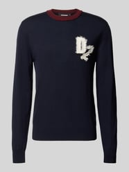 sweter z dzianiny o kroju slim fit z czystej wełny z naszywką z logo od Dsquared2 Ready to Wear - 10