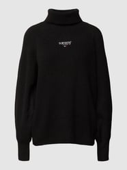 Strickpullover mit Label-Stitching von Tommy Jeans Schwarz - 36