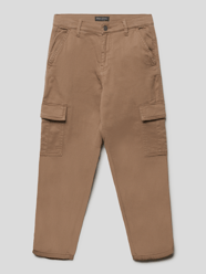Cargobroek met knoop- en ritssluiting van Marc O'Polo Bruin - 11