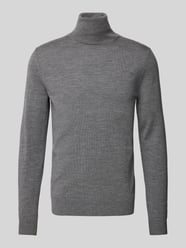 Rollkragenpullover aus reiner Schurwolle mit Teilungsnähten von JOOP! Collection Grau - 14