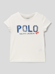 T-Shirt mit Label-Applikation von Polo Ralph Lauren Kids Weiß - 23