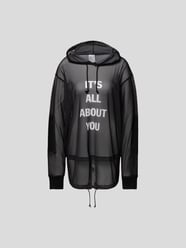 Hoodie in semitransparenter Optik von Helmut Lang Schwarz - 9